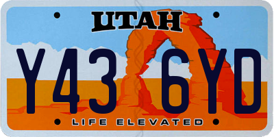 UT license plate Y436YD