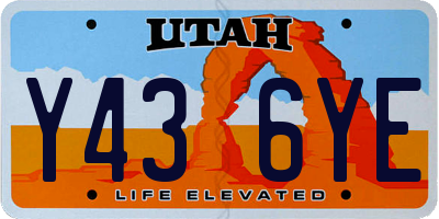 UT license plate Y436YE