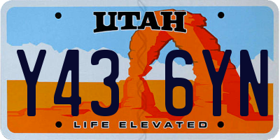 UT license plate Y436YN