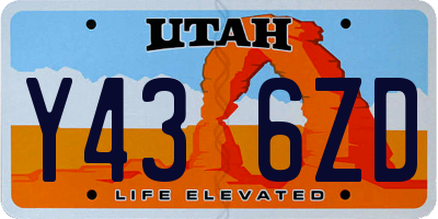 UT license plate Y436ZD