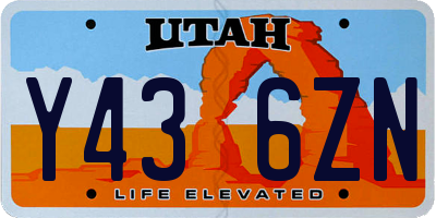 UT license plate Y436ZN