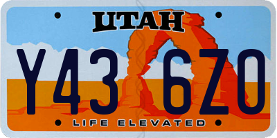 UT license plate Y436ZO
