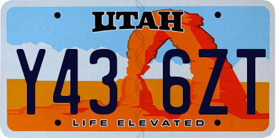 UT license plate Y436ZT