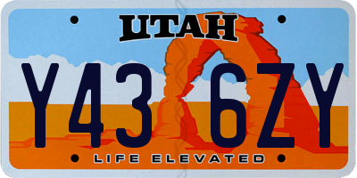 UT license plate Y436ZY