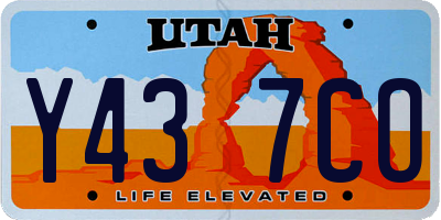 UT license plate Y437CO