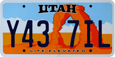 UT license plate Y437IL