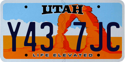 UT license plate Y437JC