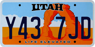 UT license plate Y437JD