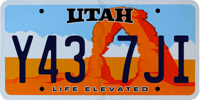 UT license plate Y437JI