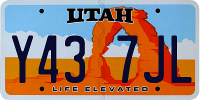 UT license plate Y437JL