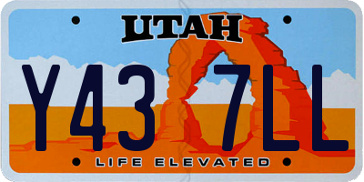 UT license plate Y437LL