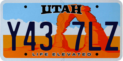 UT license plate Y437LZ