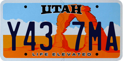 UT license plate Y437MA