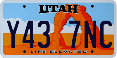UT license plate Y437NC