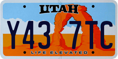 UT license plate Y437TC