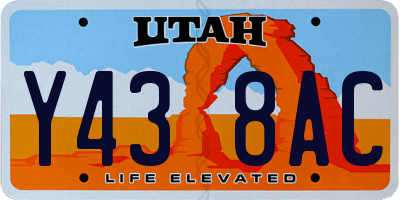 UT license plate Y438AC
