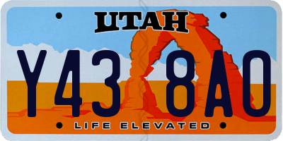 UT license plate Y438AO