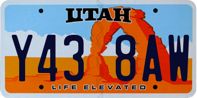 UT license plate Y438AW