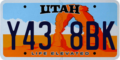UT license plate Y438BK