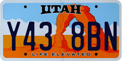 UT license plate Y438BN