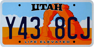 UT license plate Y438CJ