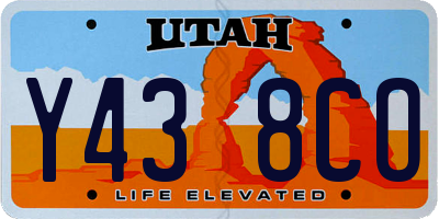 UT license plate Y438CO
