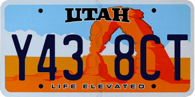 UT license plate Y438CT