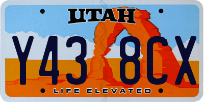 UT license plate Y438CX