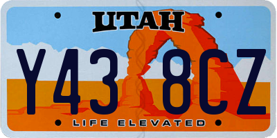UT license plate Y438CZ