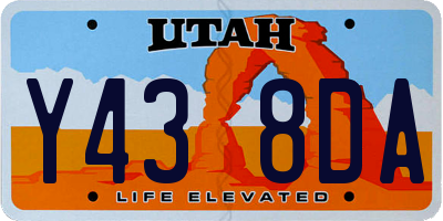 UT license plate Y438DA