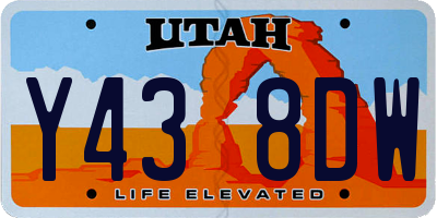 UT license plate Y438DW