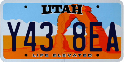 UT license plate Y438EA