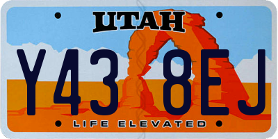 UT license plate Y438EJ
