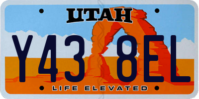 UT license plate Y438EL