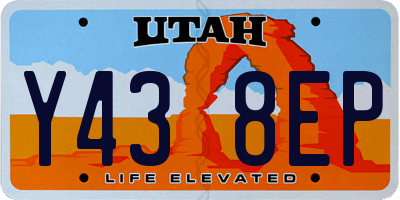 UT license plate Y438EP