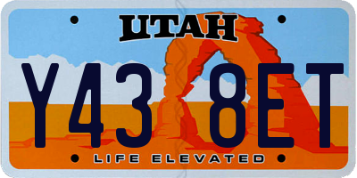 UT license plate Y438ET