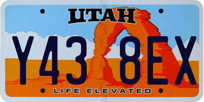 UT license plate Y438EX