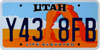 UT license plate Y438FB