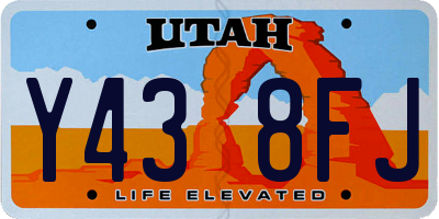 UT license plate Y438FJ
