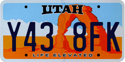 UT license plate Y438FK