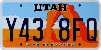 UT license plate Y438FQ
