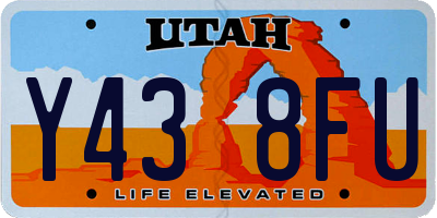 UT license plate Y438FU