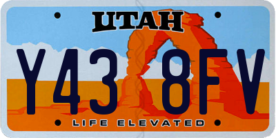 UT license plate Y438FV