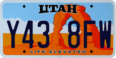 UT license plate Y438FW
