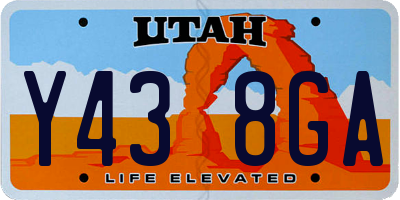 UT license plate Y438GA