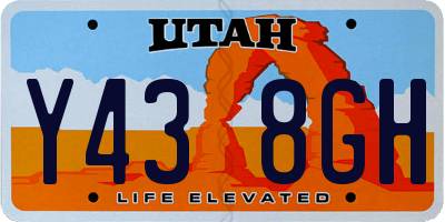 UT license plate Y438GH