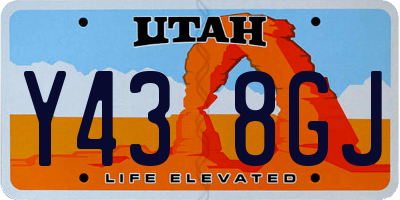 UT license plate Y438GJ