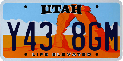 UT license plate Y438GM