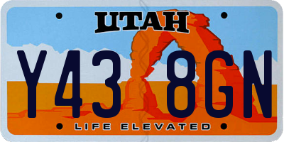 UT license plate Y438GN