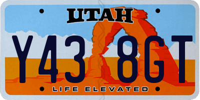 UT license plate Y438GT